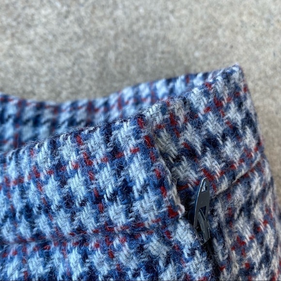 Orvis Vintage Wool Plaid Houndstooth Skirt - Picture 4 of 7